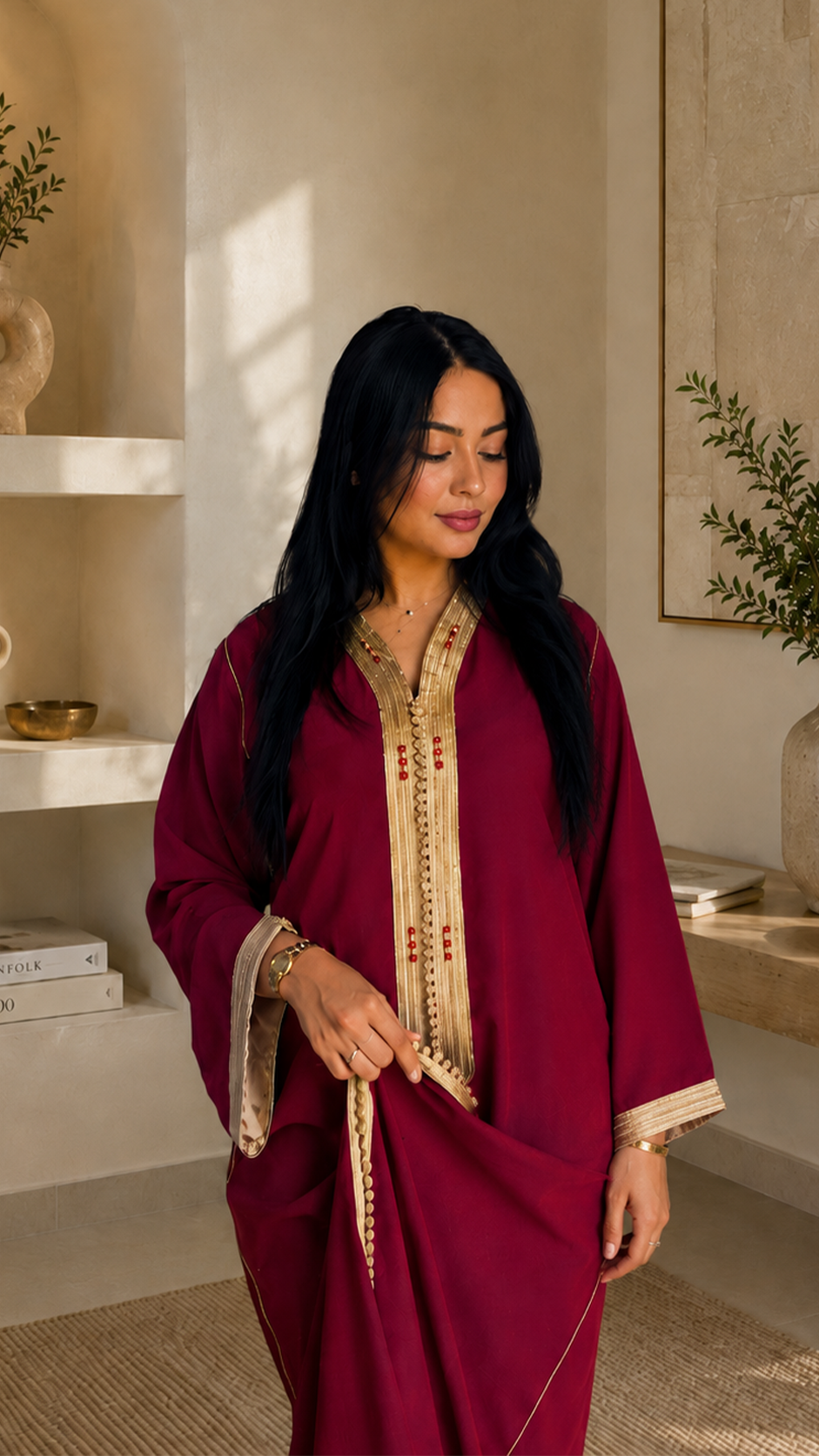 Caftan Bordeaux Impérial